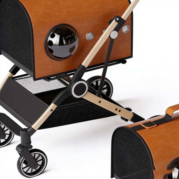 Collapsible Dog Stroller | Detachable Pet Carrier Stroller|Quiet Pet Stroller for B2B Bulk Purchase