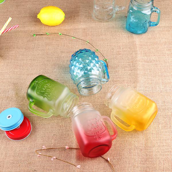 Творческий фруктовый сок холодное напиток чашка Винтажный петух чашка с масонским стеклом и соломенной ручкой