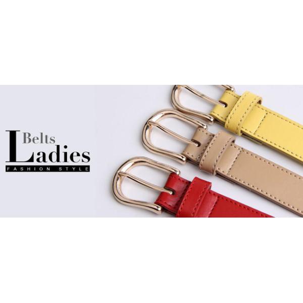 Ladies Flower Leaves Embossed Leather Belt 2.2cm Width