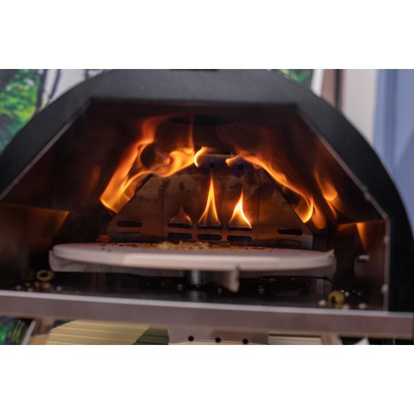 Полуавтоматическая печь для пиццы с вращающейся 12 дюймовой деревянной печью