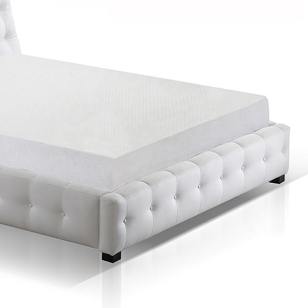 King Size Modern Ottoman Storage Bed Upholstered With White Headboard
