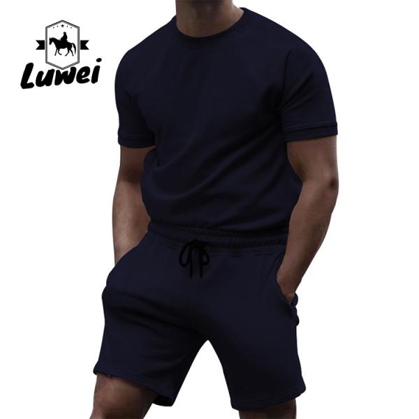 Хлопок бег мужчины спортивная одежда набор тренажерный костюм тренажерный костюм