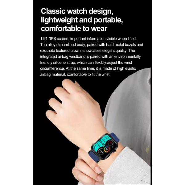 TK63 1.91 Inch Smart Watch ECG And Blood Pressure Sugar Air Pump Type