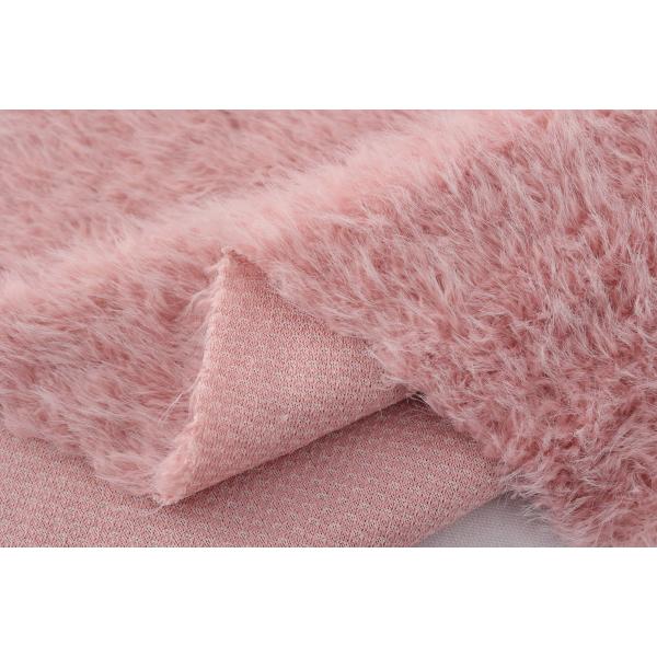 Recycled 100% Polyester Fabric Plush Thick Faux Fur Noble Consort Toka Fur Suede Composite Fabric Women's Clothing Bag Shoes