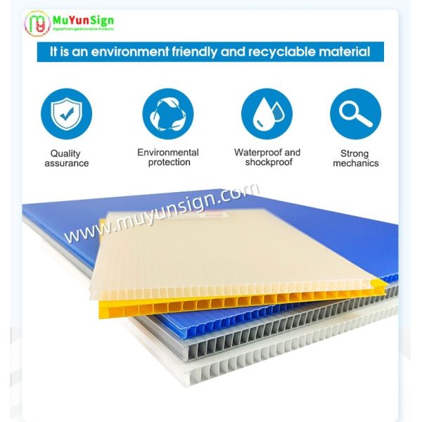 Polypropylene Corrugated Plastic Sheet Lightweight PP Hollow Sheet