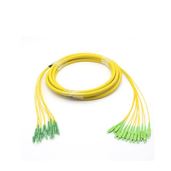 Pre Terminated Single Mode Fiber Optic Patch Cord 12 Core SC APC To LC APC