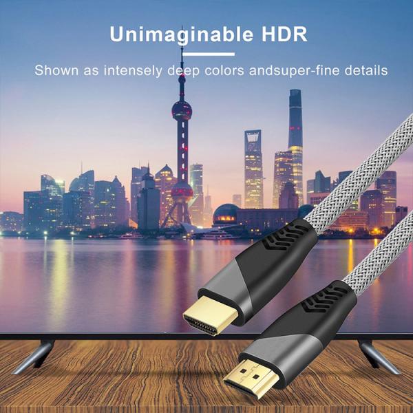 Nylon Mesh High Speed HDMI To TV Cable 18gbps 4k HDMI 2.0 Cable