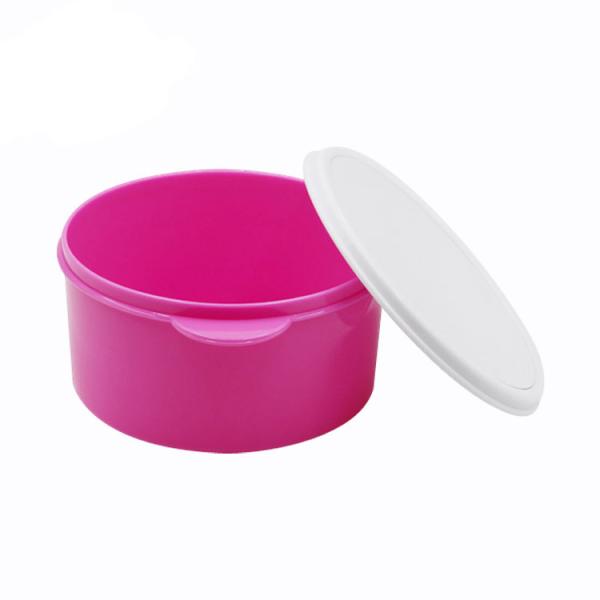 Round Plastic Sublimation Lunch Boxes Blank Safe Food Storage Box Food Container