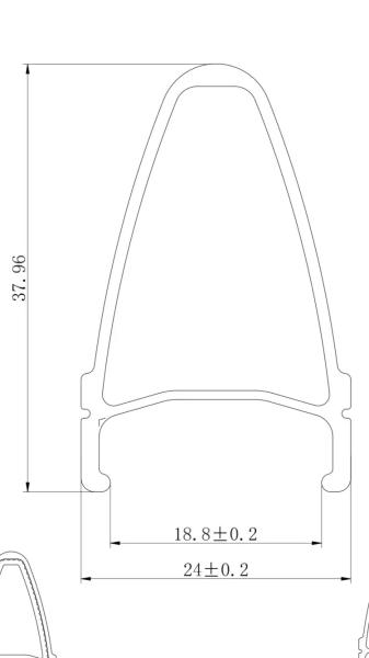 20 / 24h Spoke Holes 40mm Carbon Wheelset Easy Installation Long Lasting