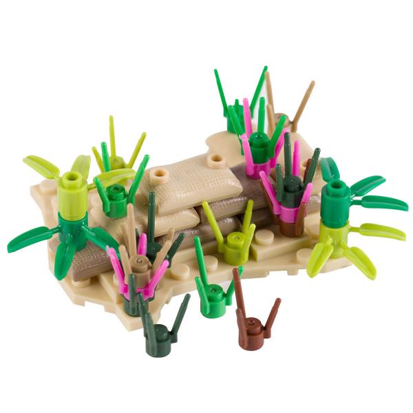 2000pcs plastic green plant construction toy flower building block flower stem toy block educational toys 3741