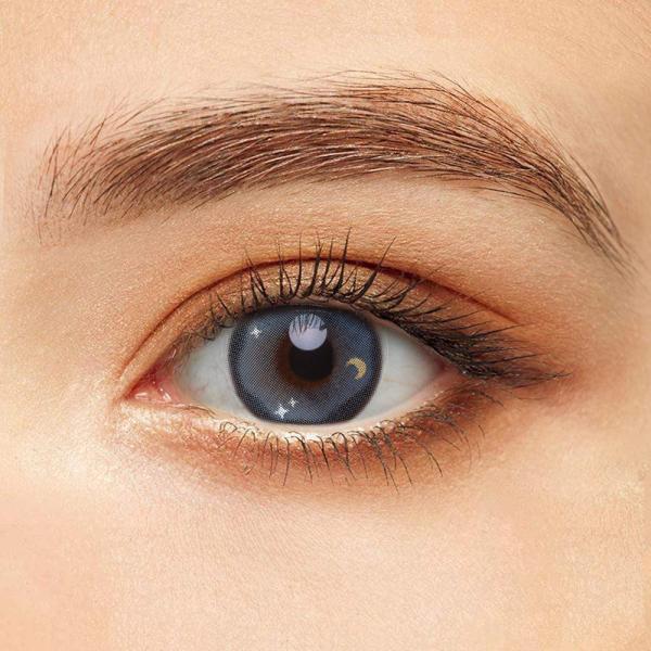 Soft Eco Icy Blue Eye Contact Lenses 14.2mm For Dark Eyes
