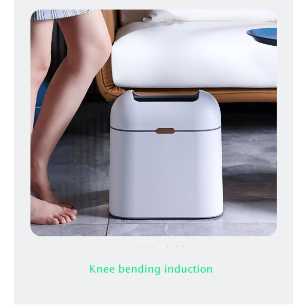 House Hold Aromatherapy Sensor Slim Plastic Recycled Trash Can with Lid