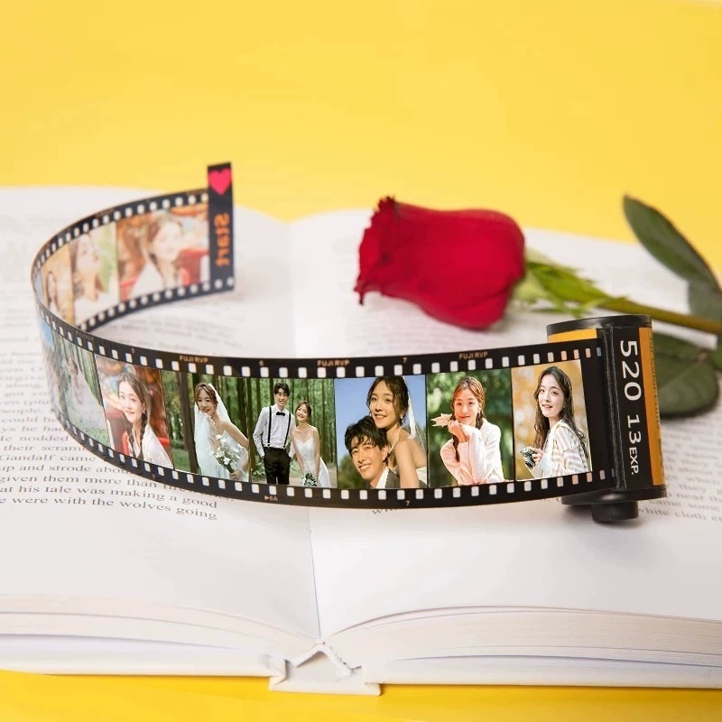 Personalized Film Roll Keychain With Custom Photo Strip Memory Gift