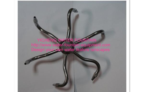 Stainless Steel Water Fountain Nozzles , Rotating Fountain Nozzle Heads With 6 Arms