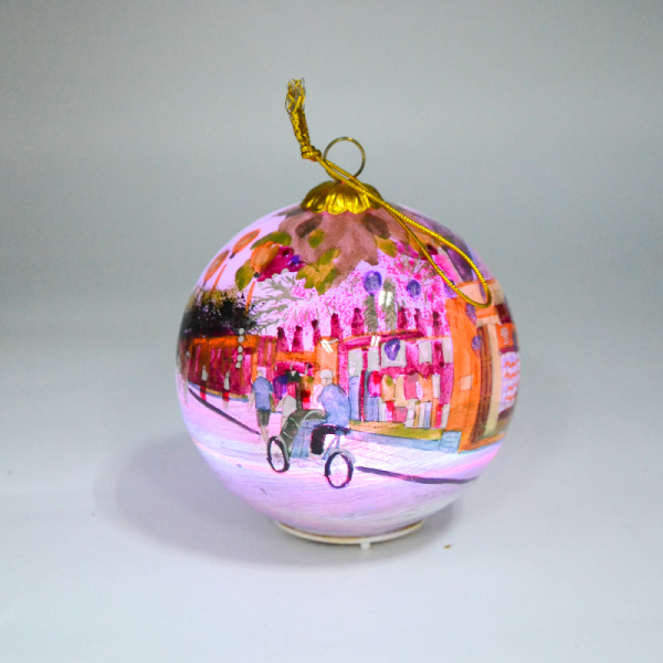 Wholesale Cordless Glass Ball Lamp with Battery Operated Led Lights Glass Sphere Christmas Tabletop Decor Xmas Party Decoration
