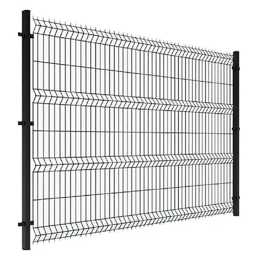 High Quality Outdoor Galvanized Steel Metal Pvc Coated 3d V Bending Welded Wire Mesh Garden Panel Fence