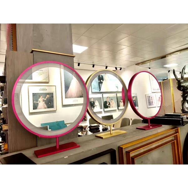 Custom Brushed Aluminum Mirror Frame with 28mm Side Height and Aluminum Alloy Lines
