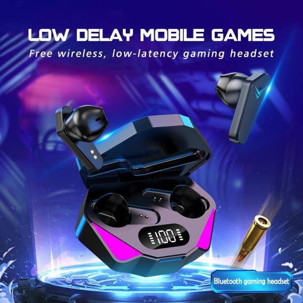 NO Touch Screen Waterproof Sport Wireless Earphones TWS Wireless BT Game Earbuds with LED Display and Stereo Sound