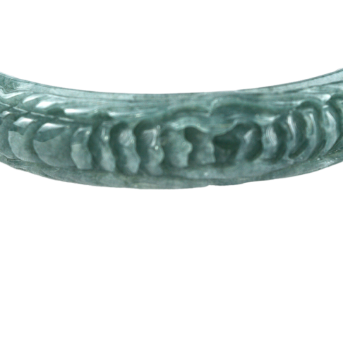 Real Women's Natural Carved Jade Bangles Polished Technique for Body Decoration Equipment