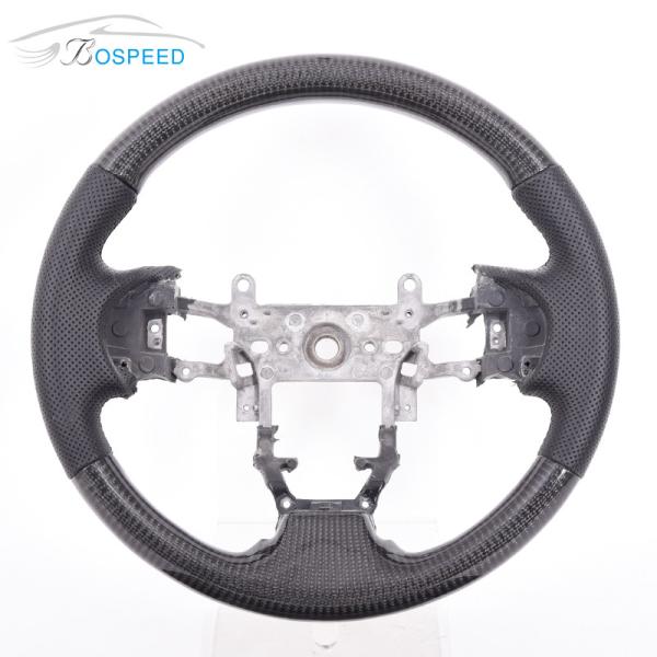 OEM Round Racing Honda Carbon Fiber Steering Wheel Plain Weave Black