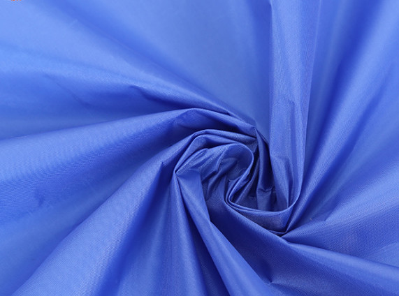 380T Poly Blue Taffeta Fabric , Light And Thin Polyester Lining Fabric