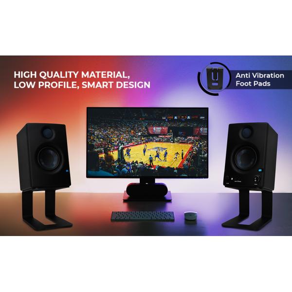 Профессиональная металлическая/алюминиевая несложная стойка для белого монитора студии