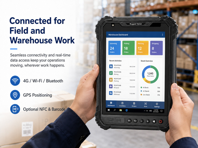Intel Core i5 Rugged Tablet 8 Inch for Industrial Control Data Entry and Mobile Reports