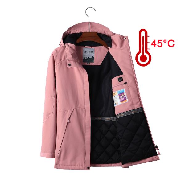 Outdoor Electric Heated Jacket Waterproof Winter Sport Three In One Men Ski Jacket