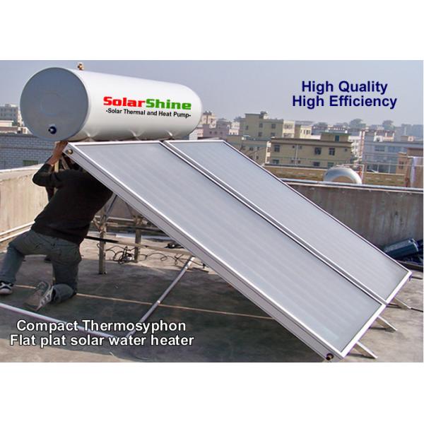 residential solar hot water heater with thermosyphon pressurized water tank
