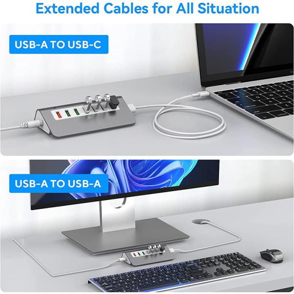 Usbc Usb A Multiport Adapter AUSB Hub 7-1 5Gbps 8 в 1 Type-C Hub USB2.0-3.0 Ноутбук Mac Book