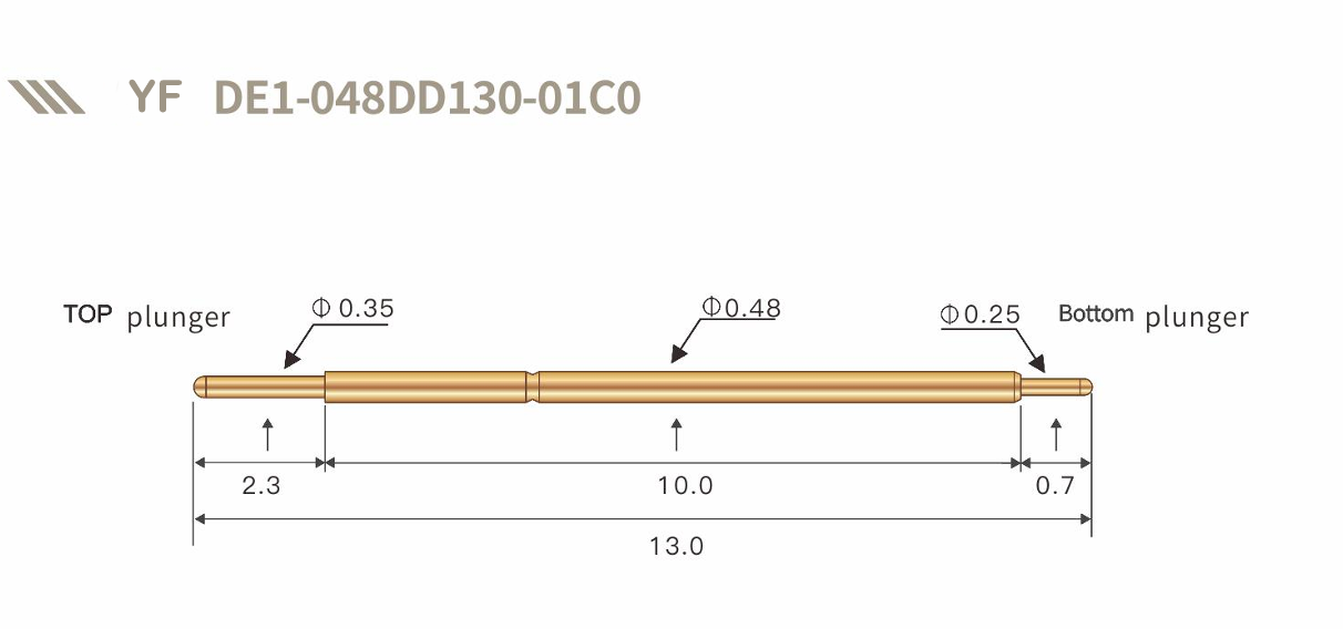 High Quality Switch Contact Pin Test Probe YF DE1-048DD130-01C0