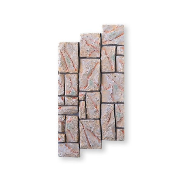 Long Lasting PU Stone City Wall Panel Weather Resistant Faux Stacked Slab For Boundary