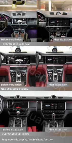 Ouchuangbo wholesale upgrade original car screen for 12.3 inch Porsche Cayenne 2018 android 9.0 OS 4GB+64GB