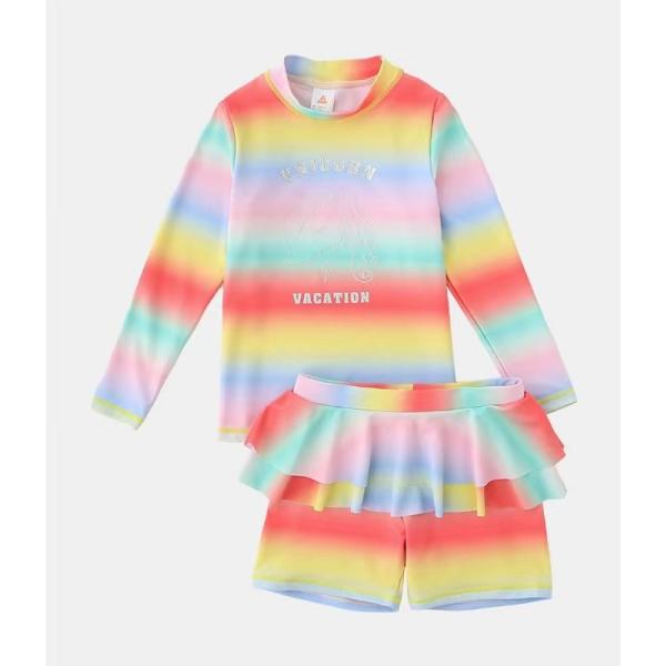 Радуга напечатала юбку плавания девушки бикини плавая костюма девушек с бикини лета крышки