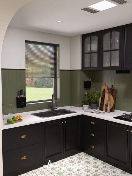 Elegant PVC Melamine Modular MDF Board Kitchen Cabinet Factory For Home