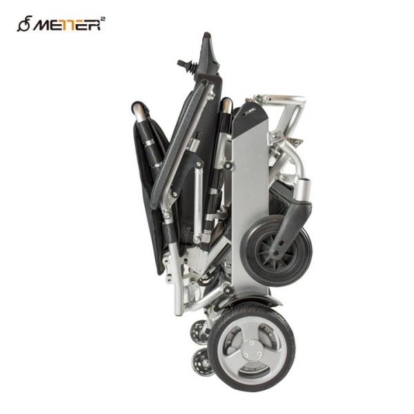 Aluminium Alloy Folding Electric Wheelchair With Brushless Motor 180W*2