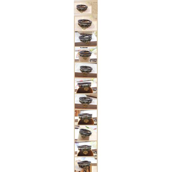 Serpentine knit little love antique stones handmade diy leather bracelet mixed batch