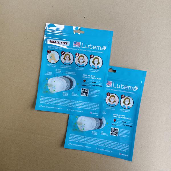 Customizable Branded Printing Three Sided Sealing Bags For Medical Masks Packaging With Transparent Window Bulk Orders Discounts.