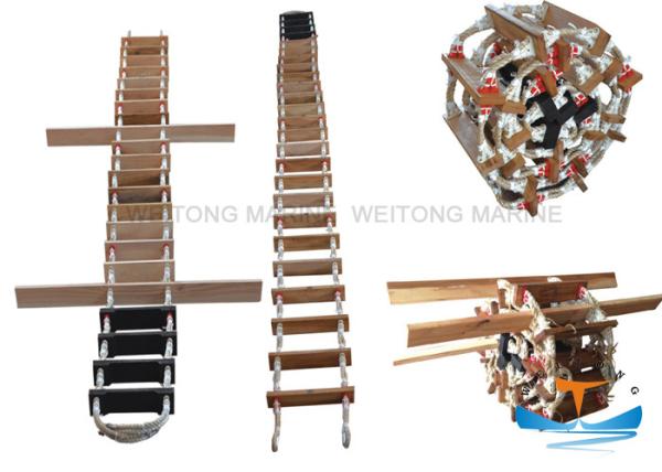 Wooden Material Solas Embarkation Ladder Antiskid Surface For Climbing