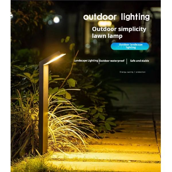 Modern Simple Design  Waterproof IP65 Aluminum Body Outdoor LED Lawn Lights with Remote Control for Park District Lamp Lighting
