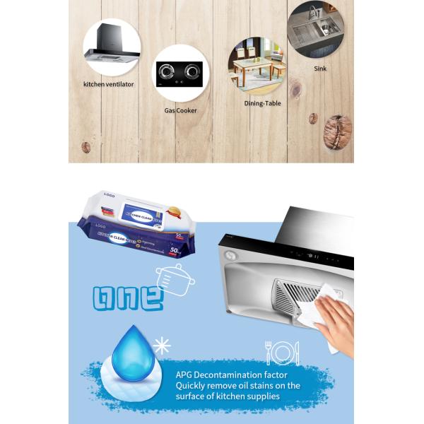 Очищать домочадца влажный обтирает ткань кухни быстрый и легкий очистите