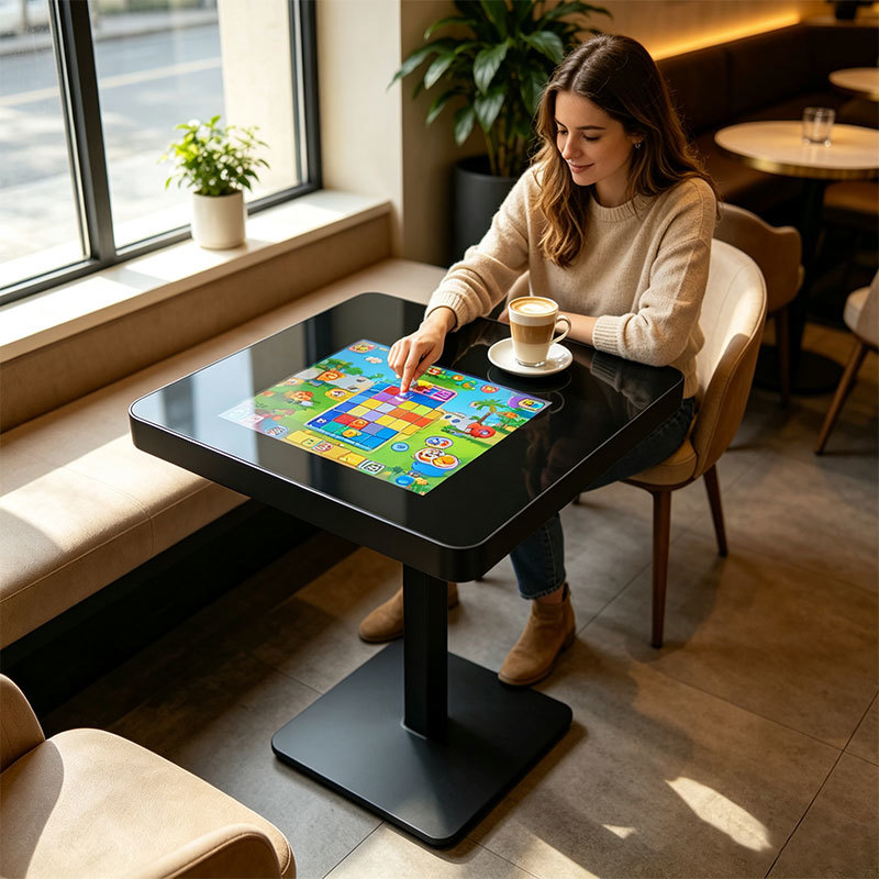 21.5 Inch Capacitive Touch Table with Multi-Gesture Support and Durable Metal Frame - Interactive Kiosk for Restaurants and Cafes