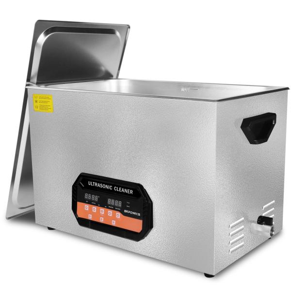 Limpieza profesional de ultrasonido digital de 30L de 600W. Limpieza industrial de alto rendimiento con calentador de 600W, modos Degas/Semi y temporizador de 30 minutos para piezas de automóviles, herramientas de maquinaria y componentes industriales.
