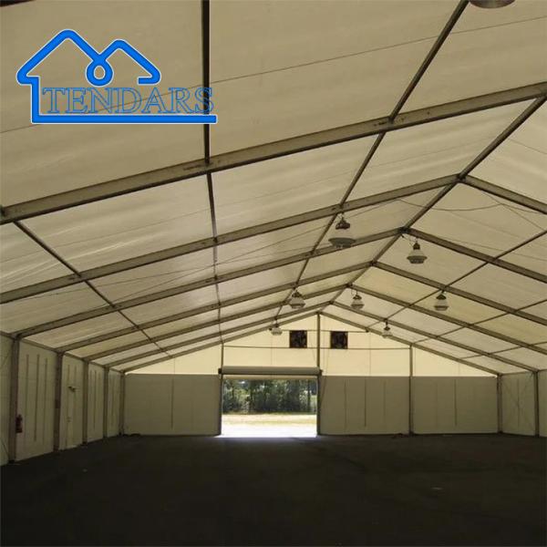 Tenda de armazenamento industrial temporária de PVC Tenda de armazenamento de alumínio estrutura de estrutura Tenda de armazenamento grande Tendas para venda