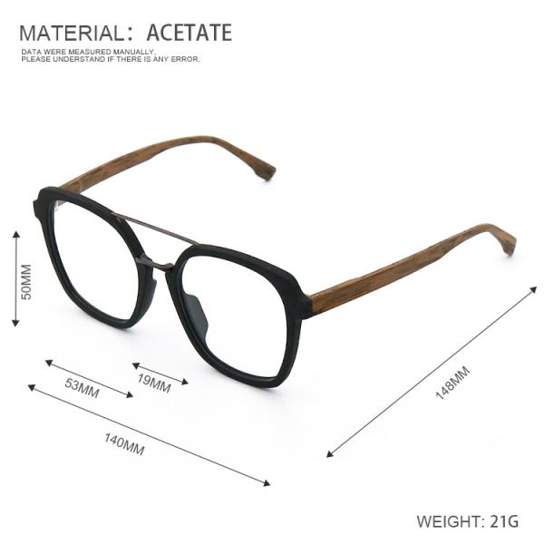 Новые модные деревянные очки унисекс полный ободок ацетатные очки рама MR 6107