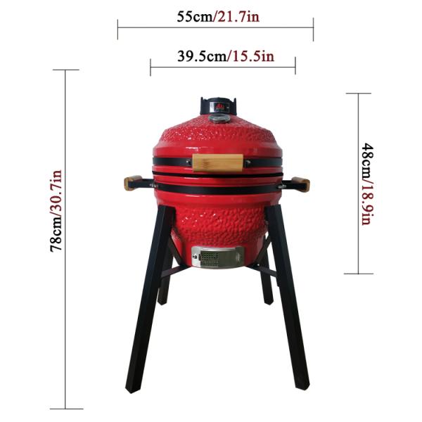 Kimstone Outdoor Ceramic Charcoal Commercial Bbq Grill Spit Rotisserie  Grill Home and Garden BBQ