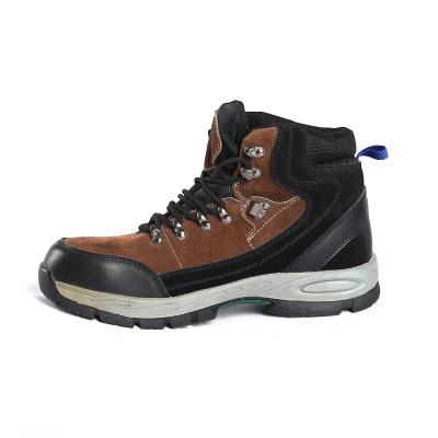 Men'S Frosted Cowhide Steel Toe Steel Sole Heavy Industrial Safety Shoes Anti Smash