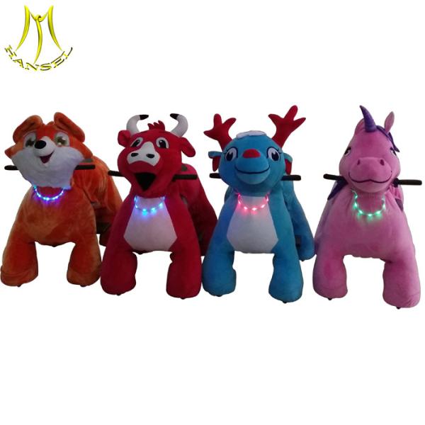Hansel amusement mall rides plush motorized animals electronic for sale