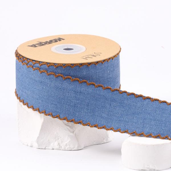 Décoration de vêtements Jeans ruban 38mm double face bord tissé