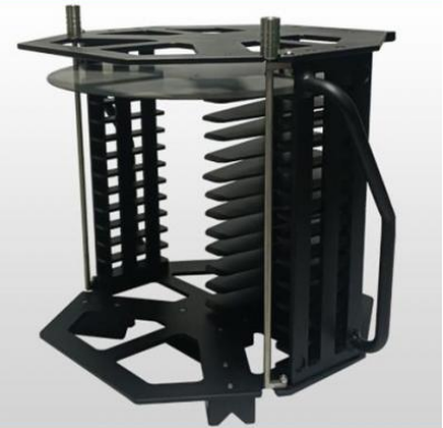 Anti-Static 12 Inch 13 Slot Silicon Metal Wafer Carrying Cassette With Handle